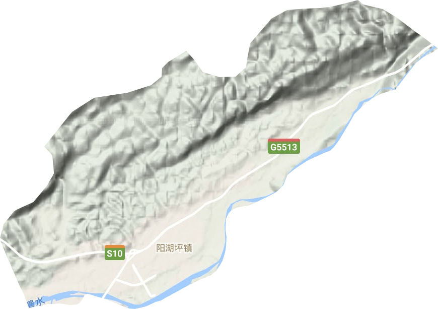 阳湖坪镇地形图