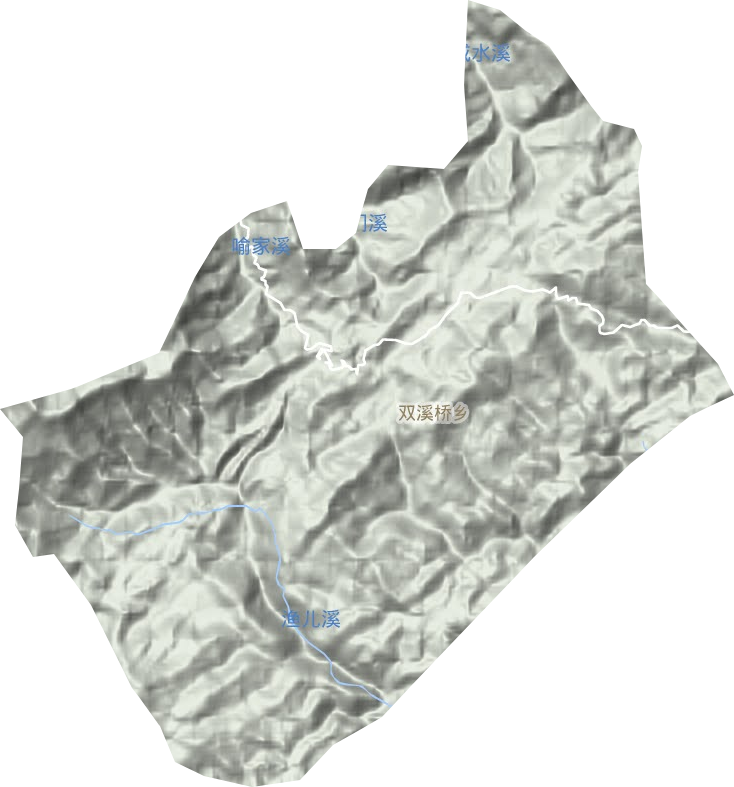 双溪桥乡地形图