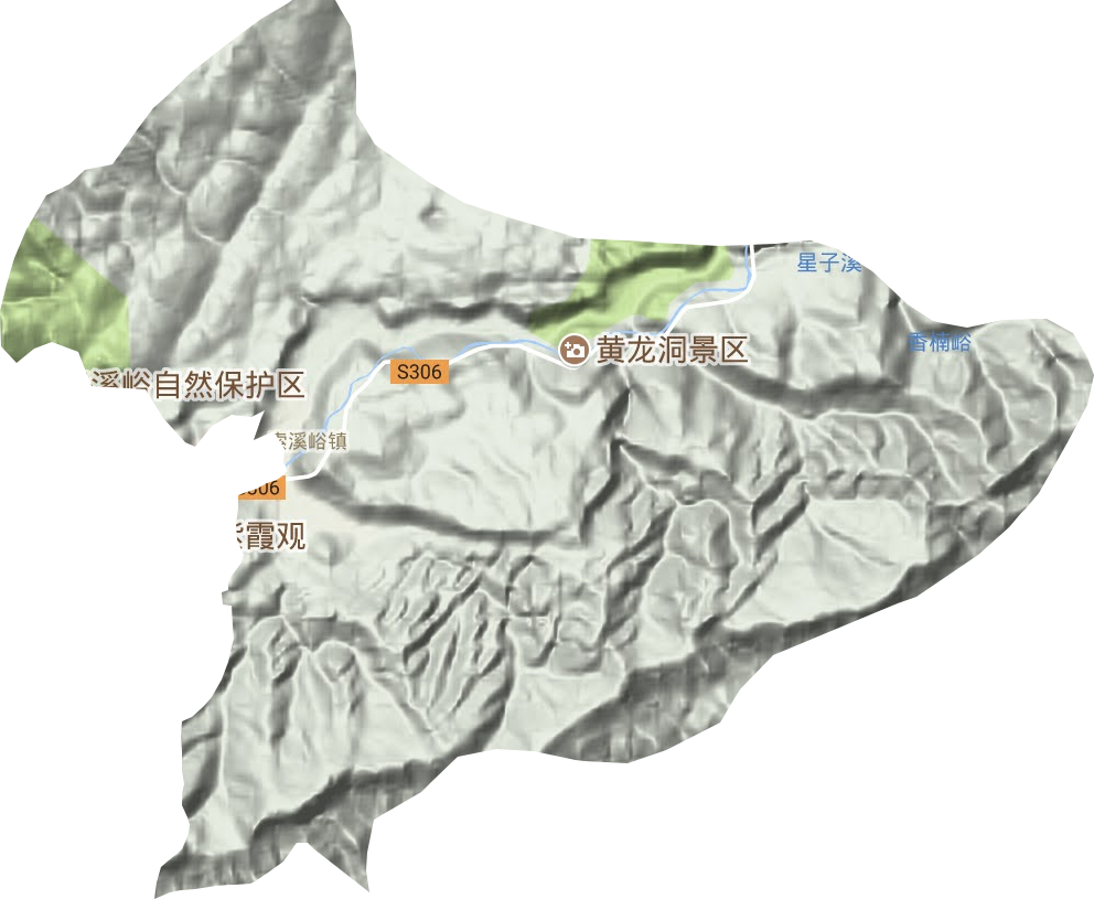 索溪峪土家族乡地形图