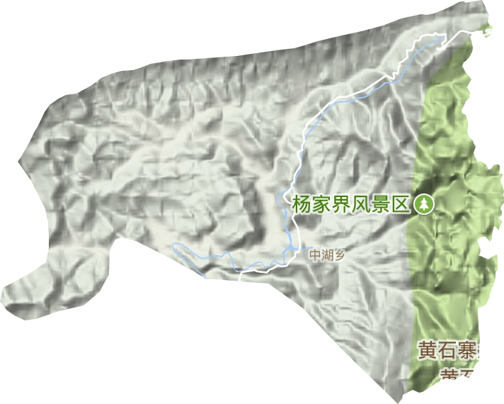 中湖乡地形图