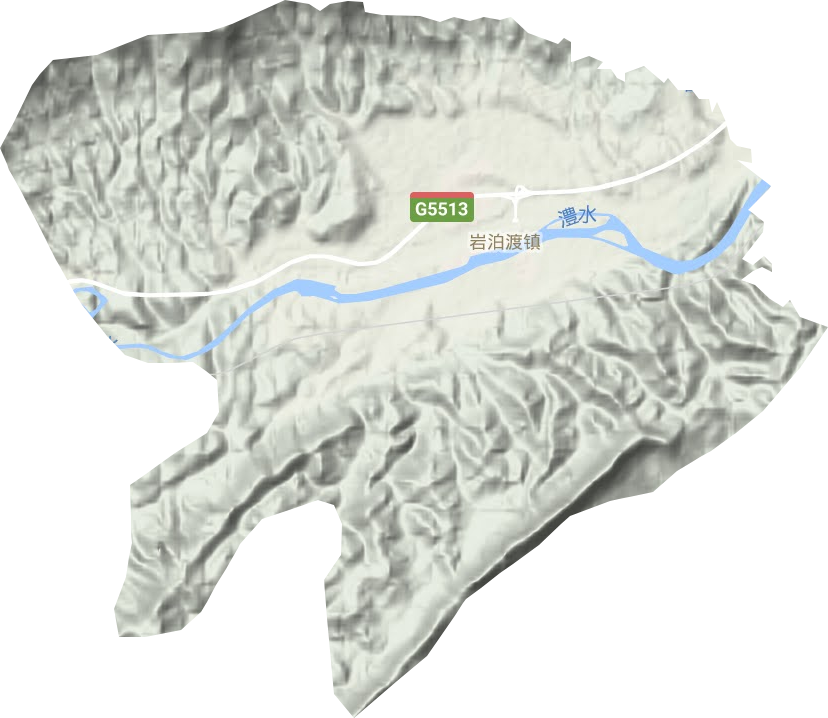 岩泊渡镇地形图
