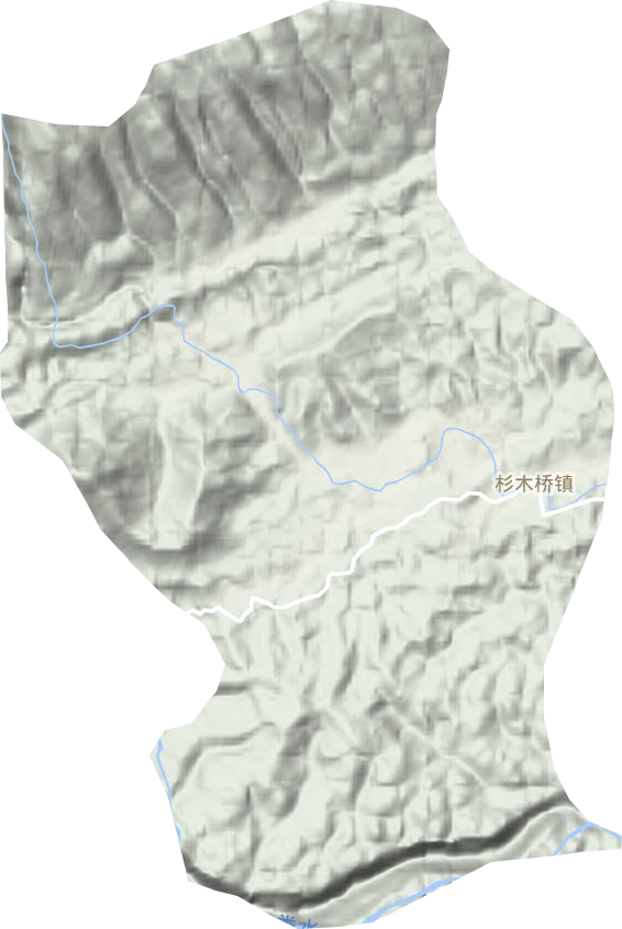 杉木桥镇地形图