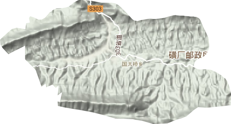 国太桥乡地形图