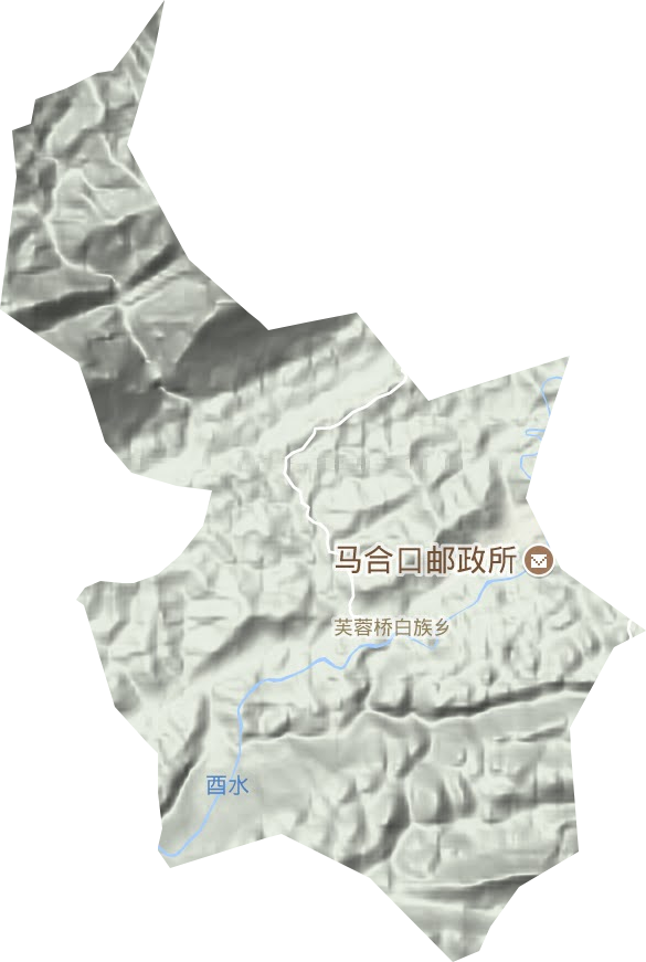 芙蓉桥白族乡地形图