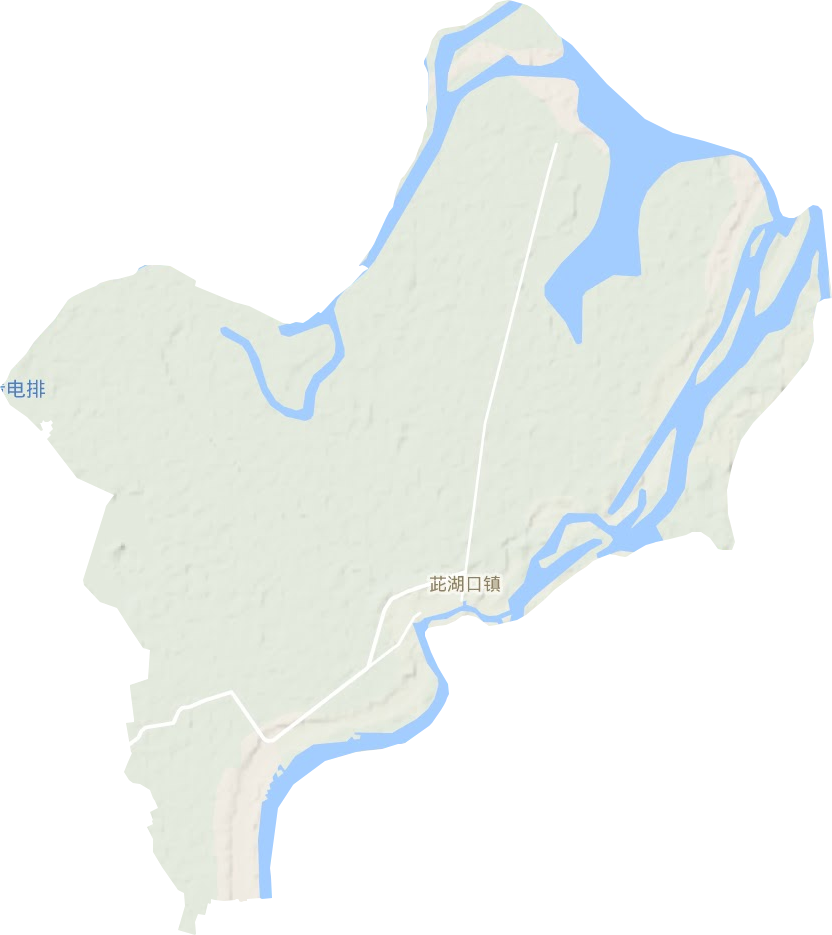 茈湖口镇地形图