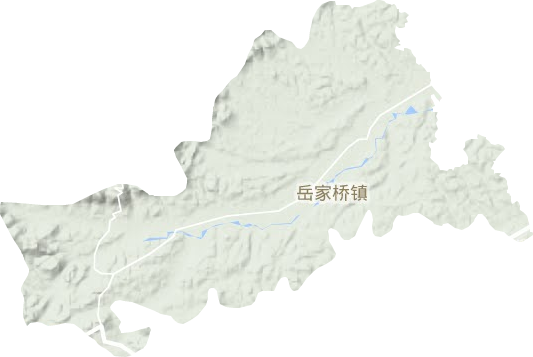 岳家桥镇地形图