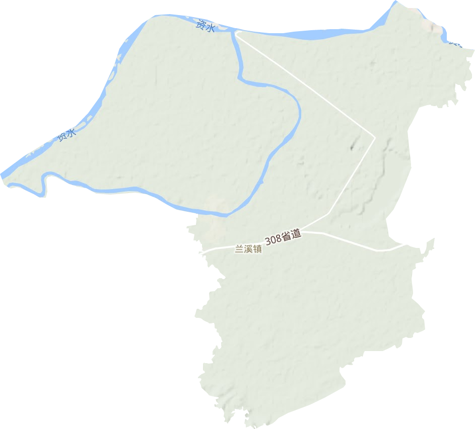 兰溪镇地形图