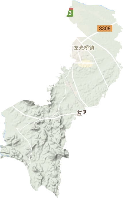 龙光桥镇地形图