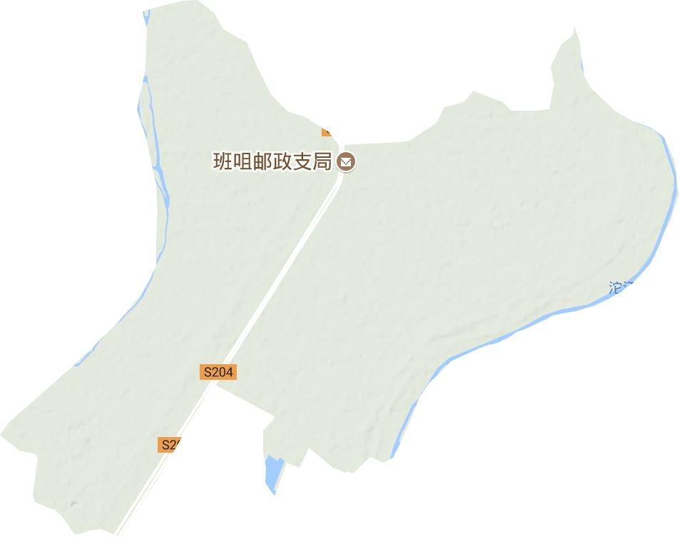 中鱼口乡地形图