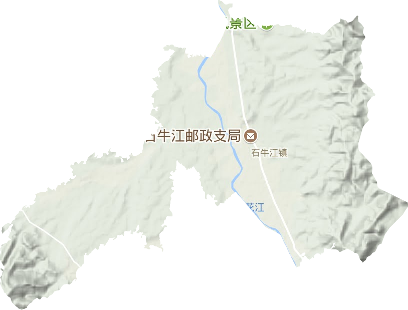 石牛江镇地形图