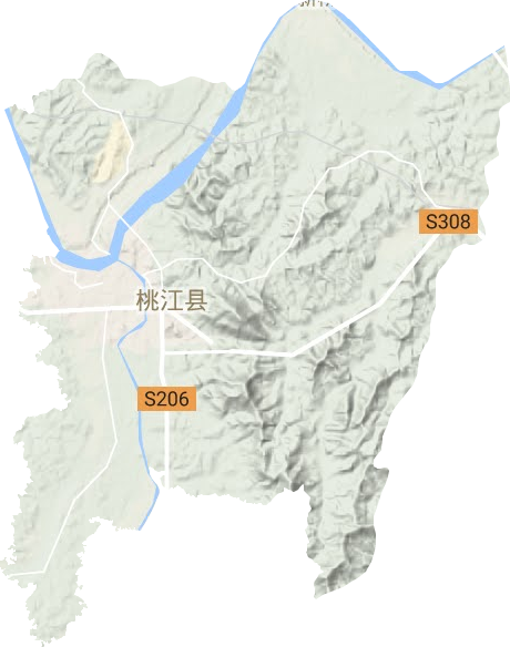 桃花江镇地形图