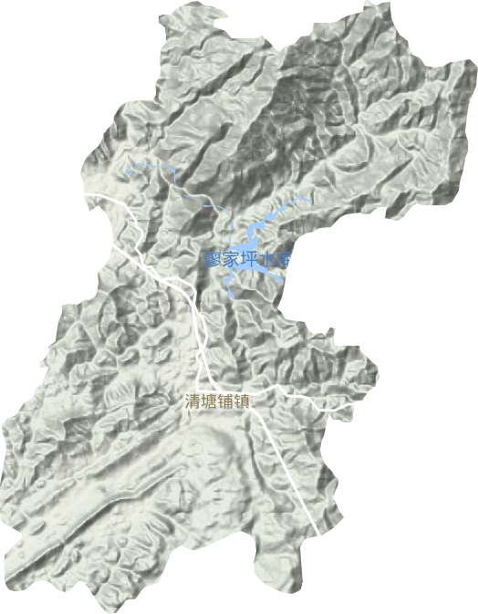 清塘铺镇地形图