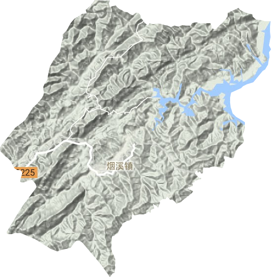 烟溪镇地形图