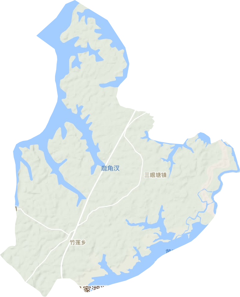三眼塘镇地形图