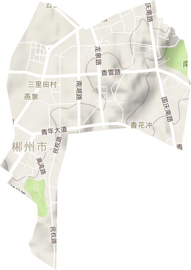 燕泉街道地形图