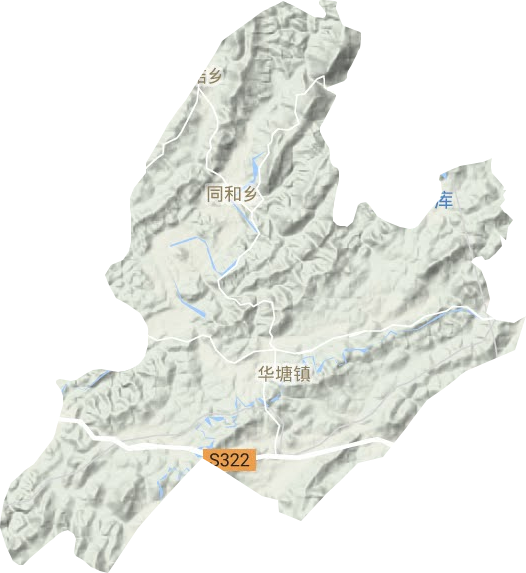 华塘镇地形图