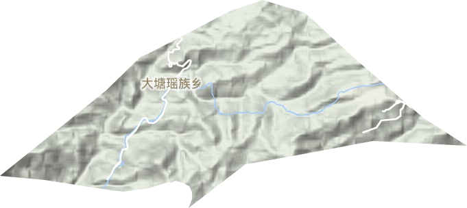 大塘瑶族乡地形图