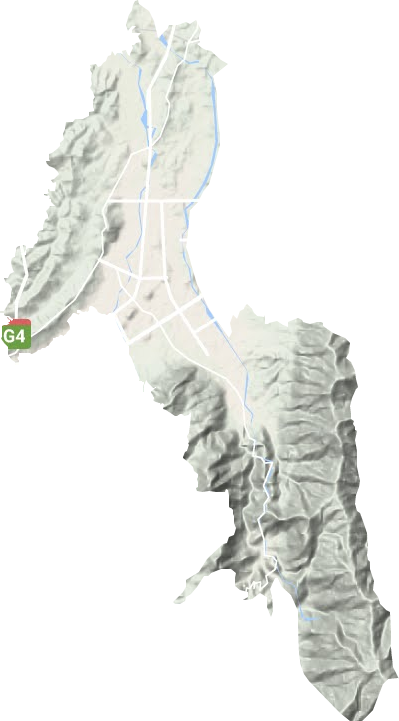 白露塘镇地形图