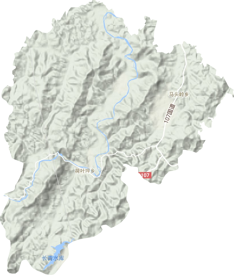 马头岭乡地形图