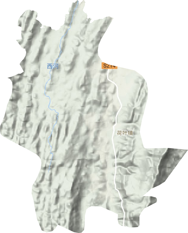 荷叶镇地形图