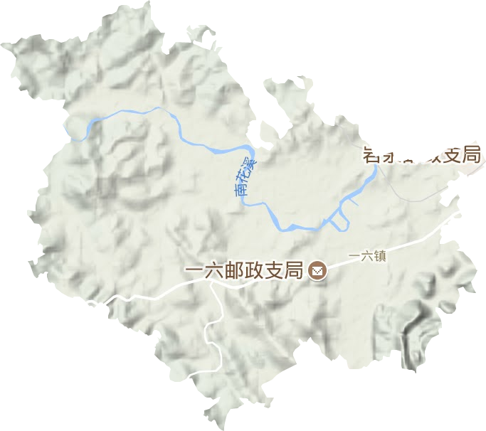 一六镇地形图
