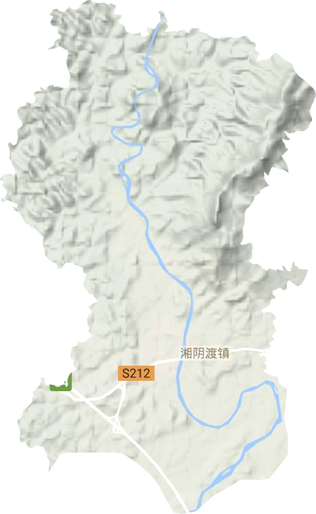 湘阴渡镇地形图
