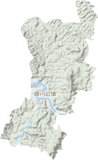 塘门口镇地形图