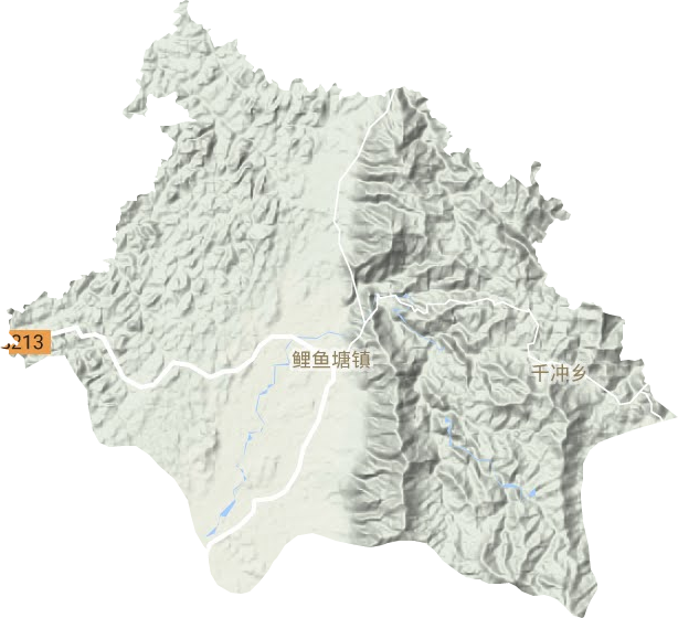 鲤鱼塘镇地形图