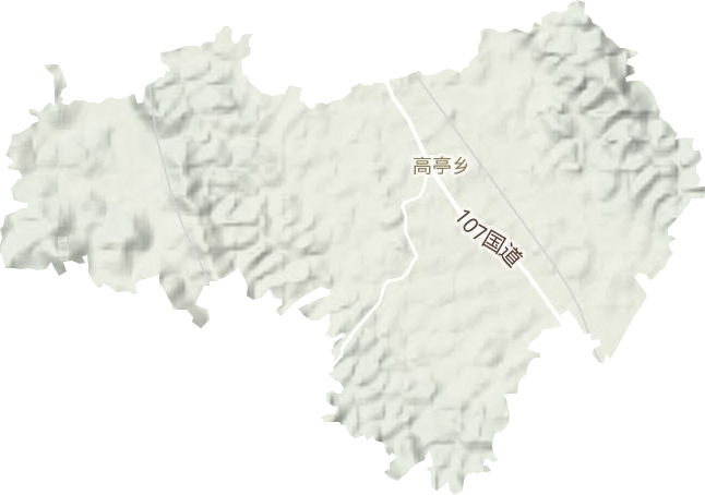 高亭镇地形图