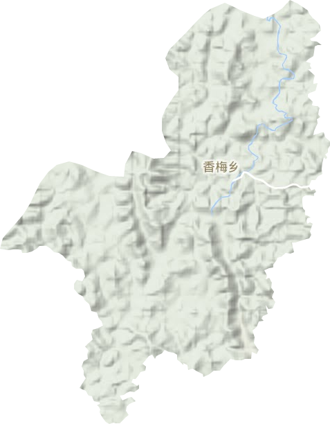 香梅乡地形图