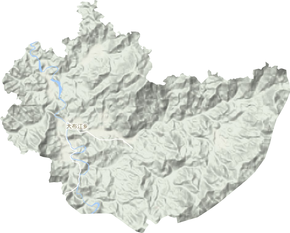 大布江乡地形图