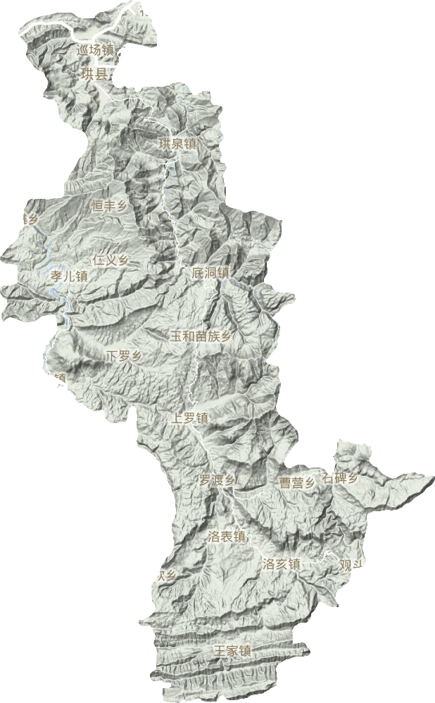 珙县地形图