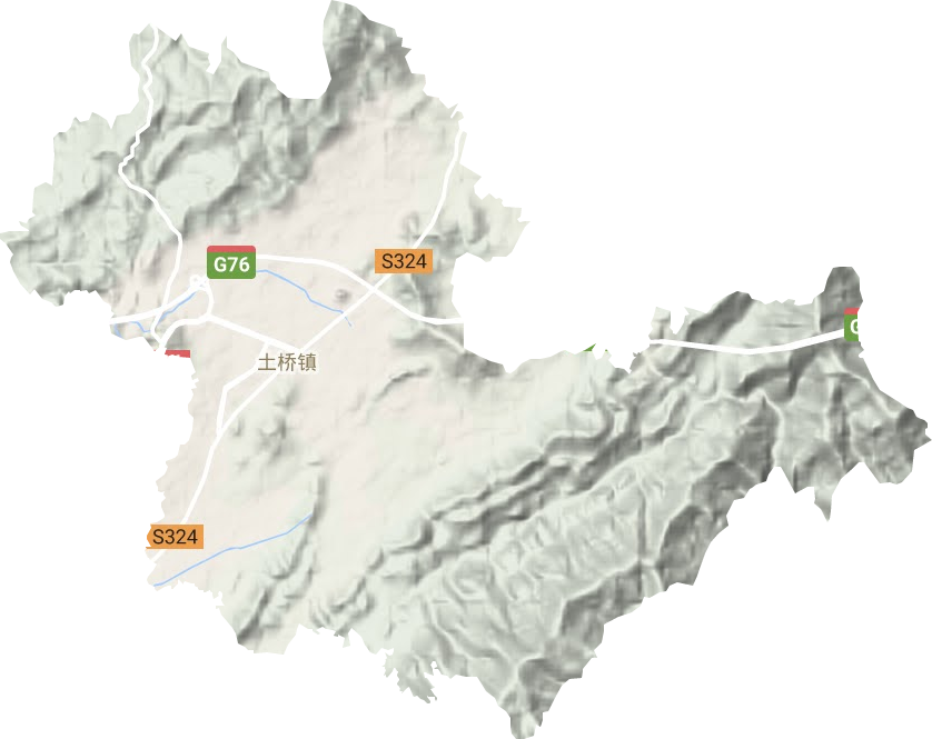 土桥镇地形图