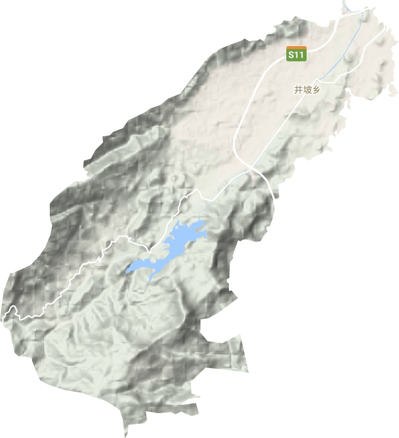 井坡乡地形图