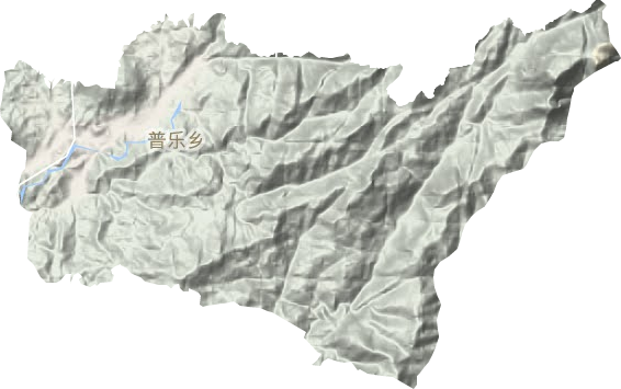 普乐镇地形图