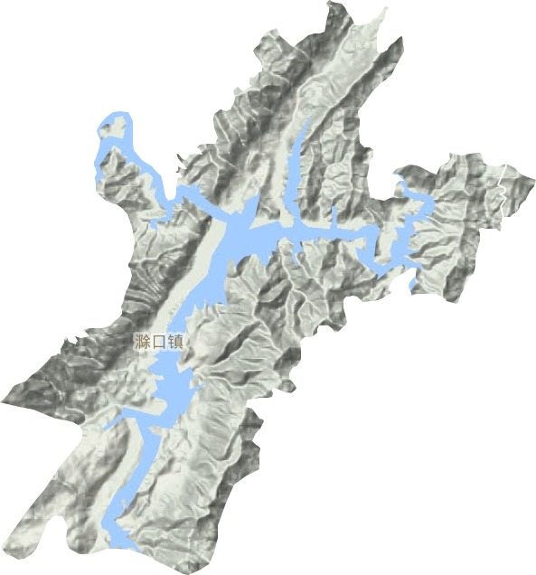 滁口镇地形图