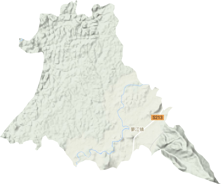 蓼江镇地形图