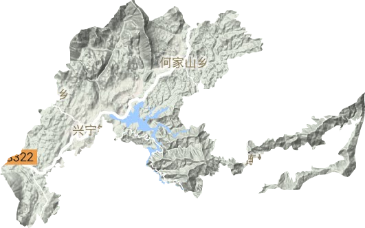兴宁镇地形图