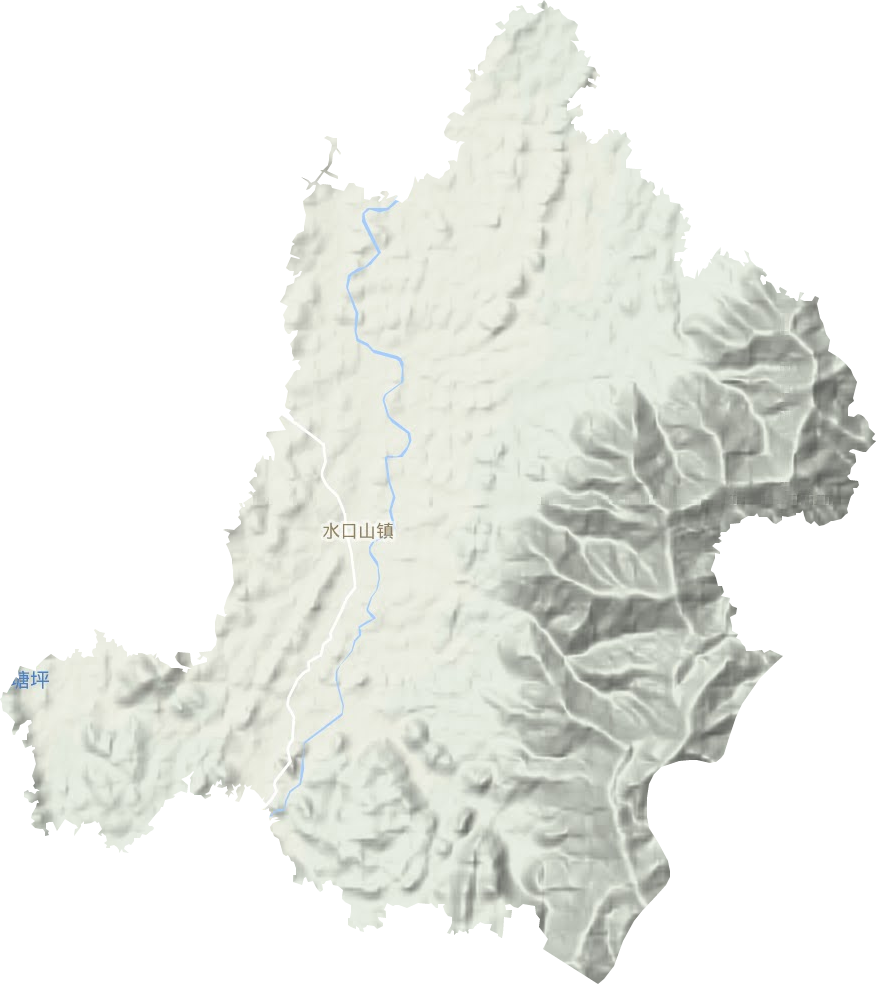 水口山镇地形图