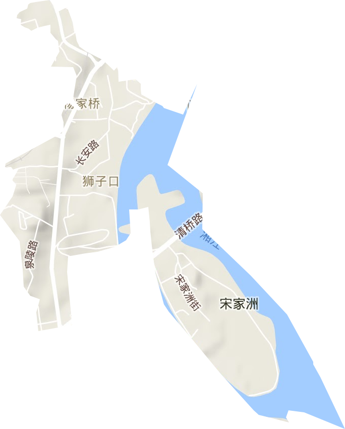 杨家桥街道地形图