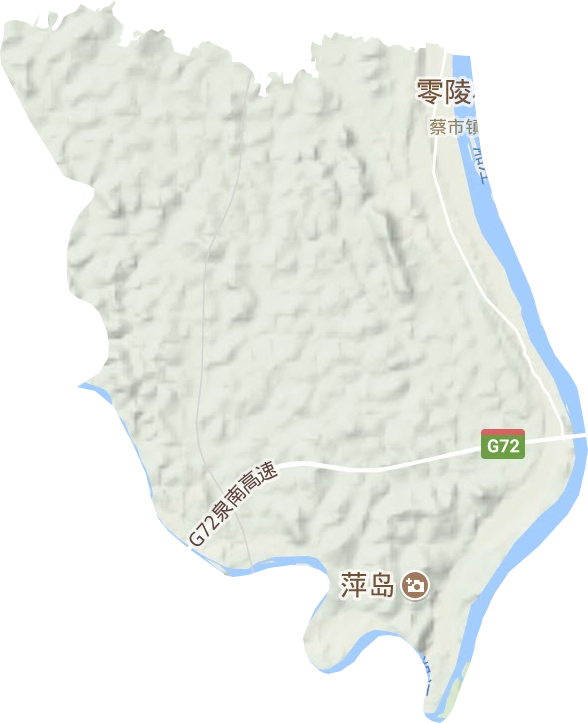 蔡市镇地形图