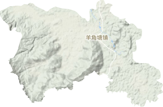 羊角塘镇地形图