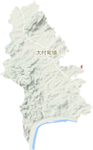 大村甸镇地形图