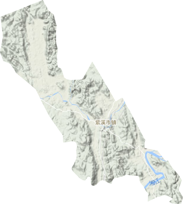 紫溪市镇地形图