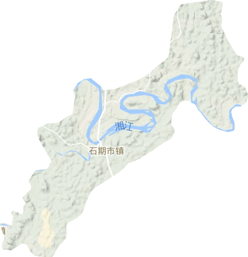 石期市镇地形图