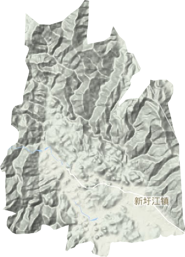 新圩江镇地形图