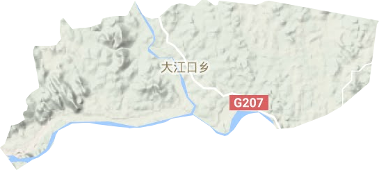 大江口乡地形图