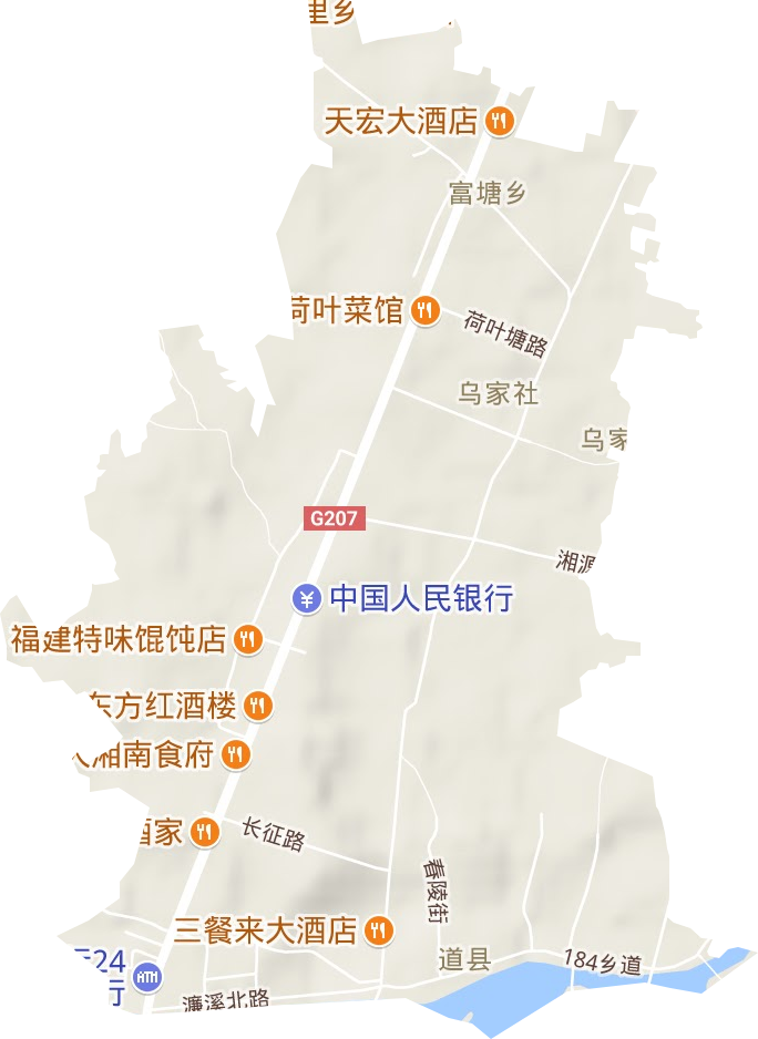 濂溪街道地形图