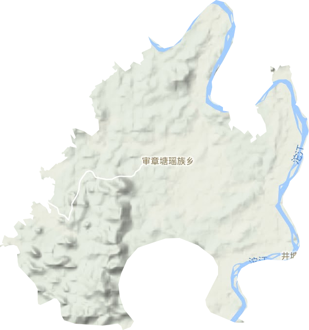 审章塘瑶族乡地形图