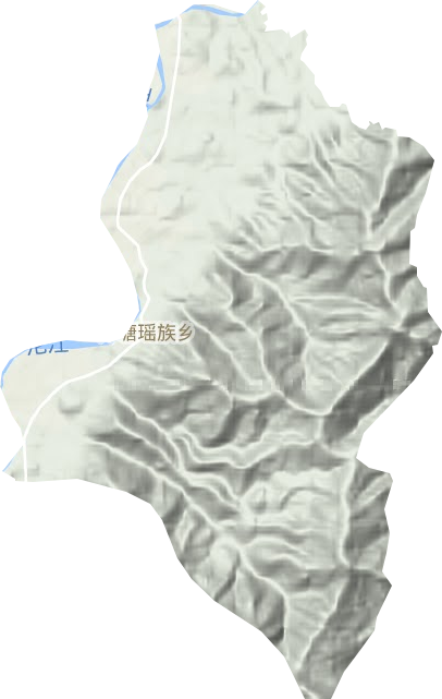 井塘瑶族乡地形图